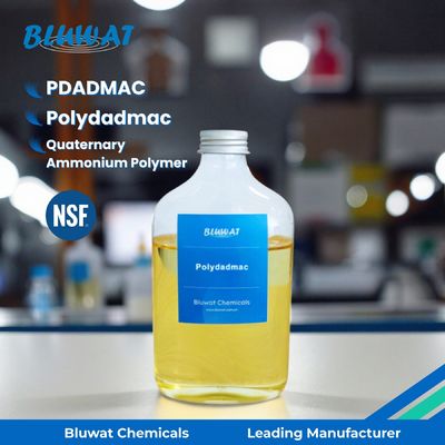 kaufen Quaternäres Ammoniumpolymer (PolyDADMAC) Polyamin-Koagulant für die industrielle Wasserreinigung und Klärung von Klärschlamm. on-line-Fertigung