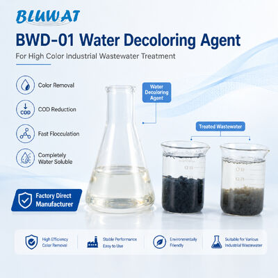 Besorgen BWD-01 Wasserentfärbungsmittel CAS 55295-98-2 für die farbintensive industrielle Abwasserbehandlung mit 50 % Feststoffgehalt on-line-Fertigung