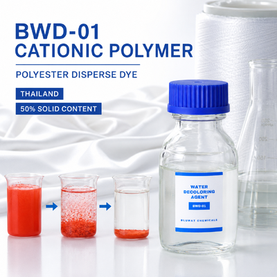 Besorgen BWD-01 Kationisches Polymer Wasserentfärbungsmittel für Polyester-Dispersionsfarbstoffabwasser in Thailand on-line-Fertigung