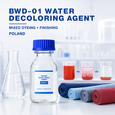 Besorgen BWD-01 Wasserentfärbungsmittel mit 50% Feststoffgehalt und pH 3-6 zur Behandlung von Textilabwässern in Polen on-line-Fertigung