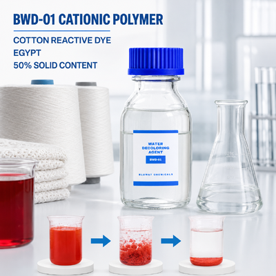 Besorgen BWD-01 Kationische Polymer für die Abwasserbehandlung mit reaktiven Farbstoffen für Baumwolle in Ägypten on-line-Fertigung
