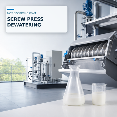 kaufen Schnelllösende kationische Polyacrylamidemulsion zur Entwässerung mit Schraubpresse on-line-Fertigung