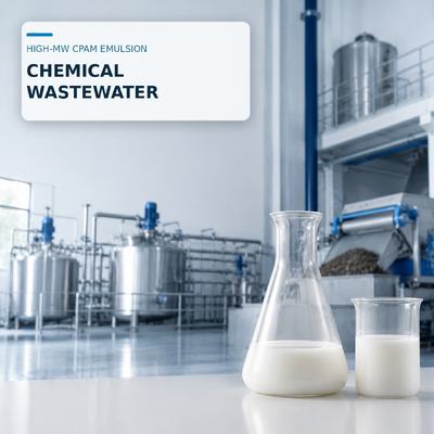 Besorgen Hochmolekulare CPAM-Emulsion mit mittlerer bis ultrahoher Ladung für die chemische Abwasser-Schlammbehandlung on-line-Fertigung