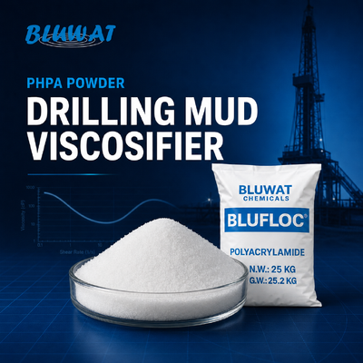 Besorgen PHPA-Pulver-Viskosifizierer mit mindestens 89 % Feststoffgehalt, anionisches Copolymer für wasserlösliche Bohrschlammadditive on-line-Fertigung