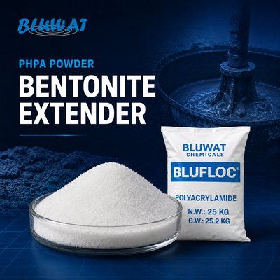 Besorgen PHPA-Pulver Bentonit-Extender mit 89% Min. Feststoffgehalt für Niedrigfeststoffe in Bohrflüssigkeiten als anionisches Copolymer on-line-Fertigung