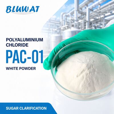 Besorgen 45-55% Basizität Weißes Pulver PAC-01 Polyaluminiumchlorid zur Zuckerklarifizierung on-line-Fertigung