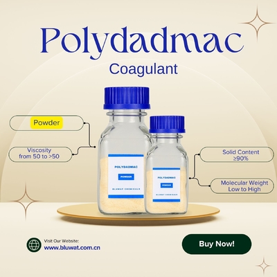 Pulver PolyDADMAC PDADMAC PDMDAAC Koagulation und Flockulation Trübung Verringerung des Schlammvolumens