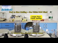 PAM-Flockulant: Welches setzt sich schneller nieder?