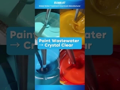 Farbe Abwasserbehandlung | Klarwasser-Demo mit Flockungsmitteln & PAM #shorts #abwasserbehandlung